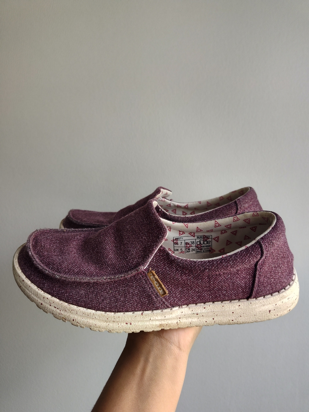 Hey Dude Slip-On Loafers in Plum